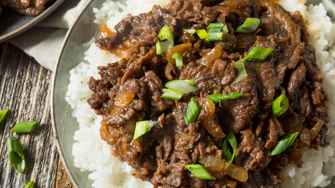 Beef Bulgogi, Japanese Sticky Rice and Black Kale