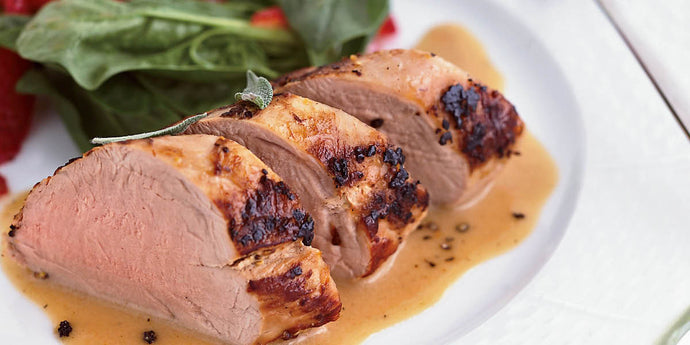 Braised Pork Loin with Olives and Raisins