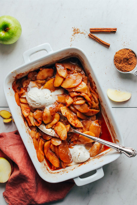 Roasted Butter Apples with Whipped Cream