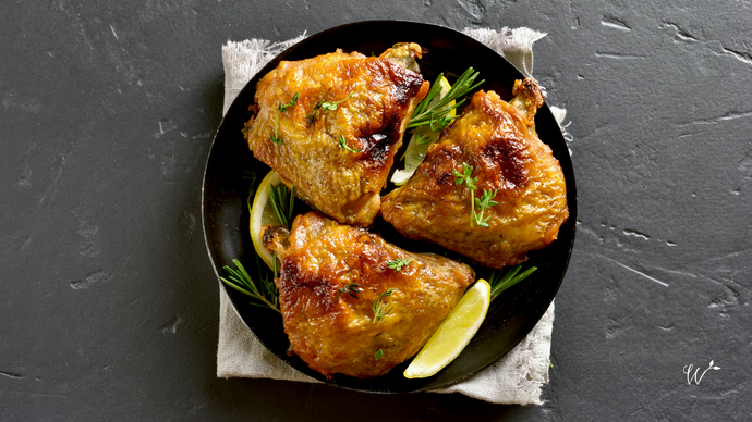 Crispy Chicken Thighs with Caramelized Lemons