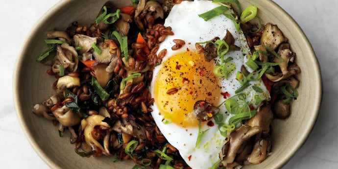 Fried Farro with Runny Egg