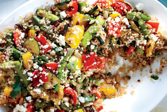 Roasted Vegetables and Quinoa Salad with Herb Vinaigrette