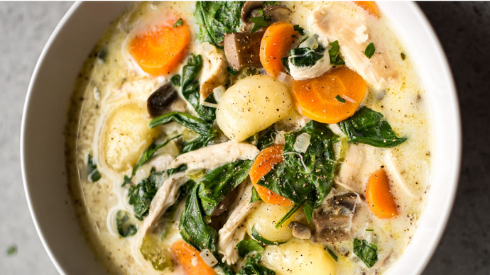Italian Chicken Soup with Parmesan Gnocchi