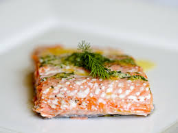 Grilled Coho Salmon in Butter, Lemon and Dill