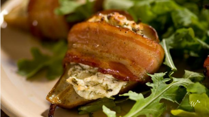 Roasted Pears with Goat Cheese Stuffing