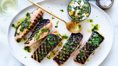 Roast Salmon with Citrus Salsa Verde