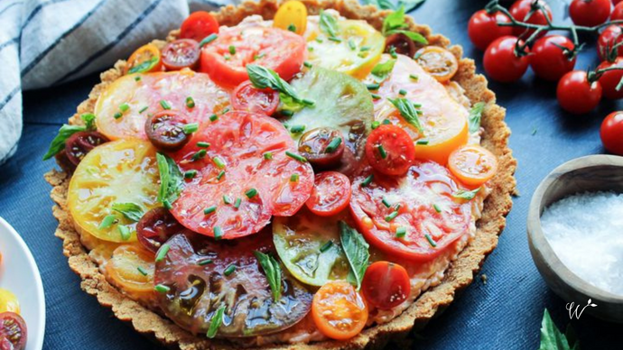 Sharp White Cheddar and Heirloom Tomato Pie